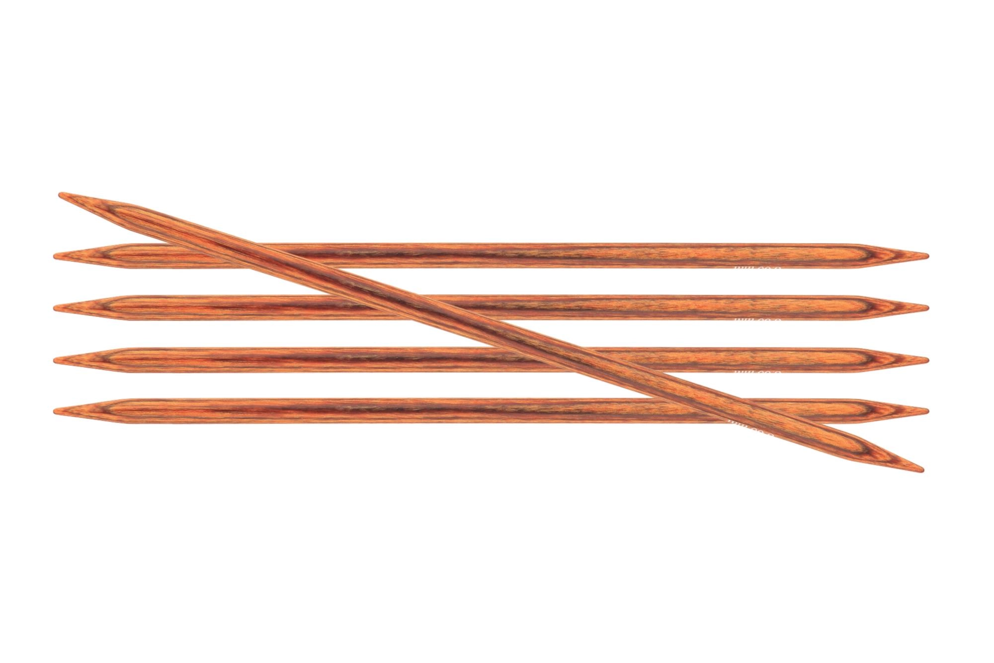 Спиці шкарпеткові деревʼяні Knitpro Ginger 31001 2.0 мм 15 см