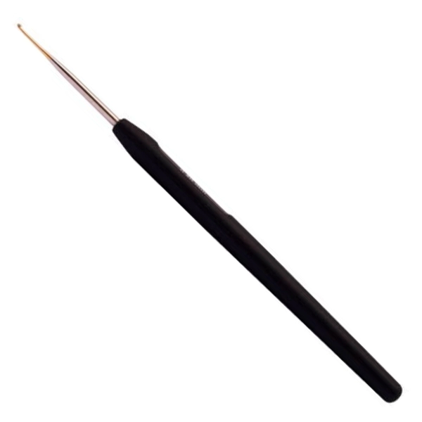 Гачок KnitPro 30861 0.50 мм 15 см сталь з чорною ручкою
